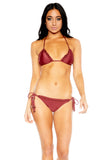 Bohemian Tie Bottom - Burgundy